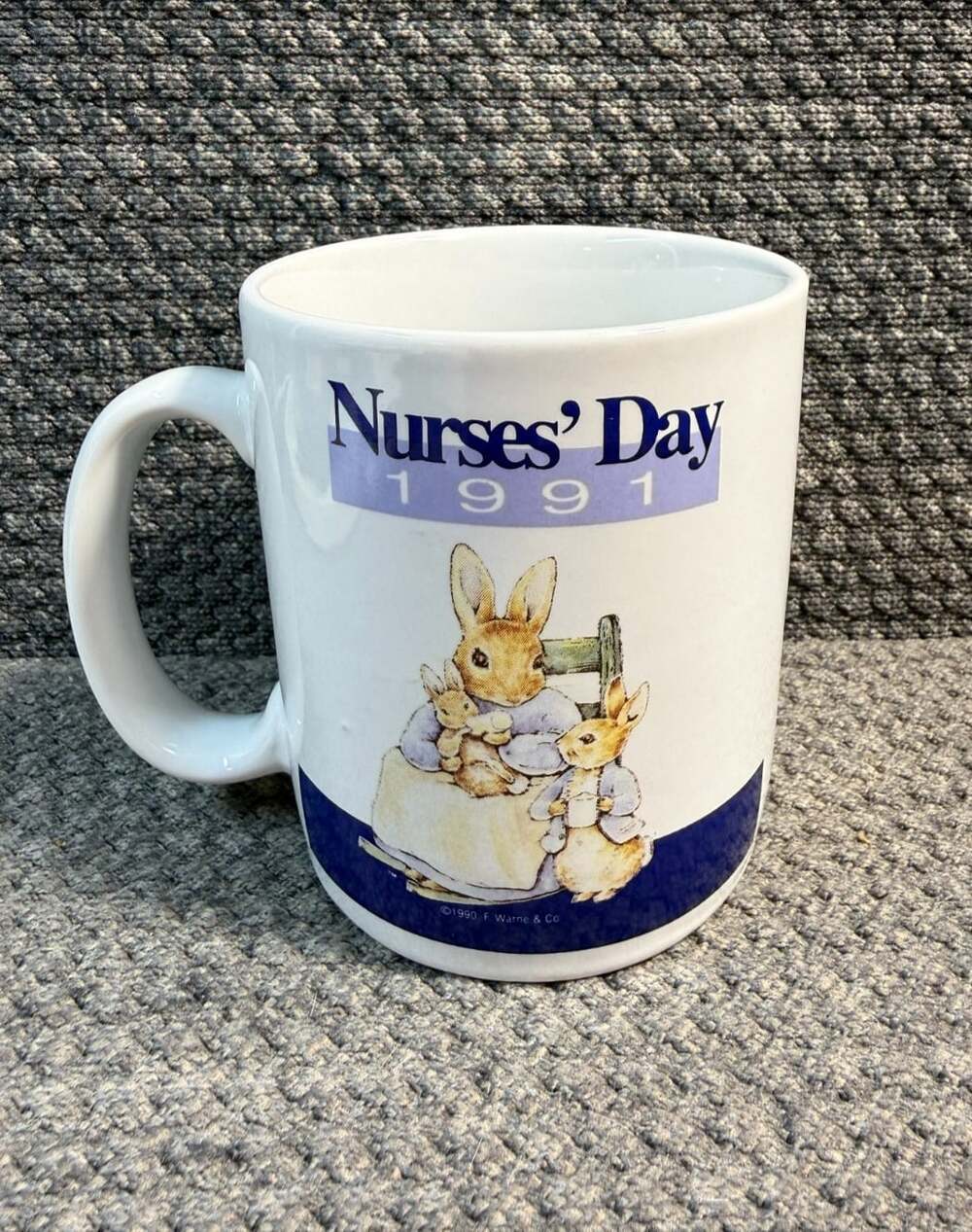 NURSES’ Day Coffee Mug 1991 Vintage Beatrix Potter Compliments of Enfamil